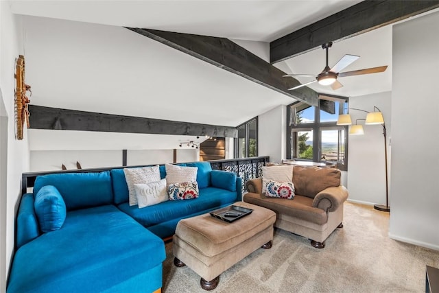 2515 Apres Ski Way Unit 5, Steamboat Springs, CO 80487 - living room featuring ceiling fan, baseboards, and carpet