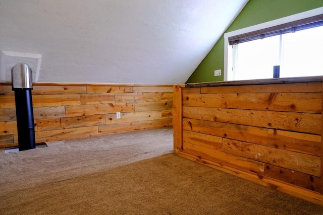 436 Clifton Ave, Yampa, CO 80483 - bonus room with carpet, vaulted ceiling, and wood walls