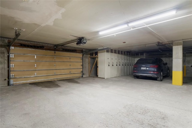 parking deck with a garage door opener