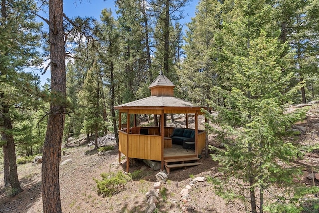 192 Nova Dr, Pine, CO 80470 - view of yard with a gazebo