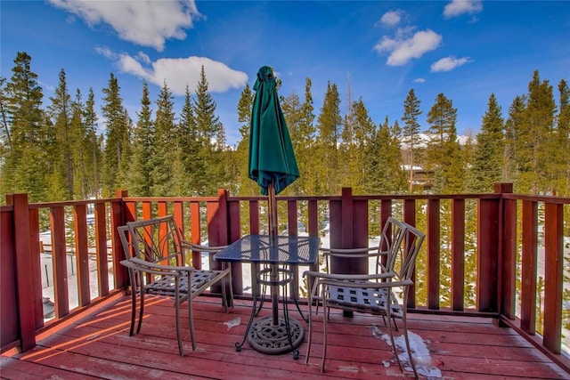 61 Pine Cir, Breckenridge, CO 80424 - deck with outdoor dining space