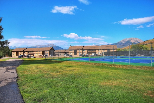 1153 Straight Creek Dr Unit 204, Dillon, CO 80435 - view of tennis court featuring a mountain view