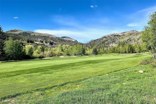 971 Steamboat Blvd, Steamboat Springs, CO 80487 - view of home's community featuring a mountain view, view of golf course, and a yard