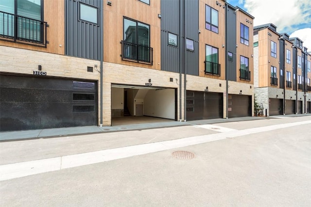 view of property featuring a garage