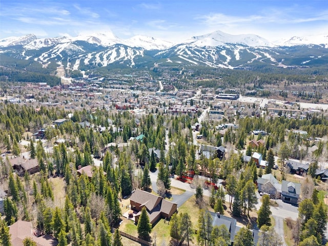 112 N Pine St, Breckenridge, CO 80424 - aerial view of property's location featuring a mountainous background