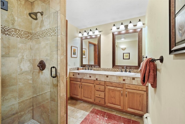 112 N Pine St, Breckenridge, CO 80424 - full bathroom featuring a stall shower and double vanity