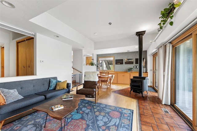 71 Barking Dog Rd, Silverthorne, CO 80498 - living area with a wood stove
