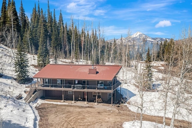 58195 Jupiter Pl, Clark, CO 80428 - exterior space with a view of trees and a mountain view
