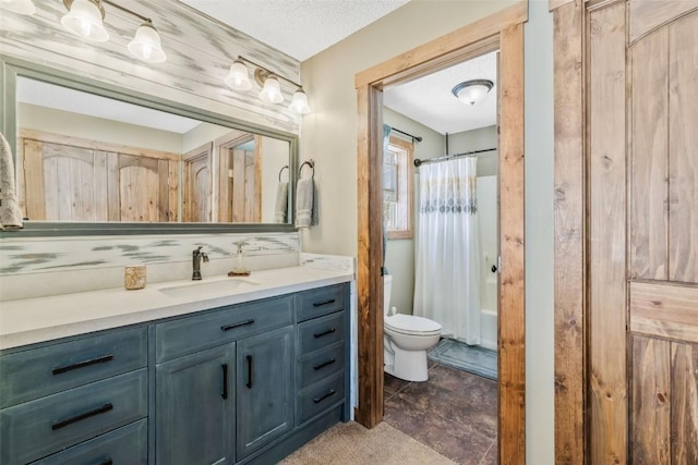 58195 Jupiter Pl, Clark, CO 80428 - full bathroom featuring toilet, vanity, and shower / tub combo with curtain