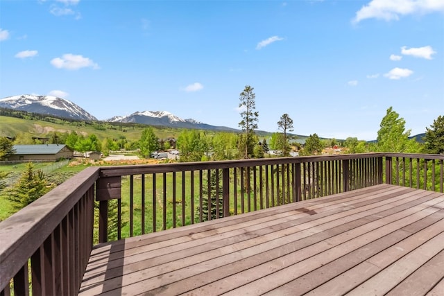 361 Lagoon Ln, Silverthorne, CO 80498 - wooden deck with a mountain view