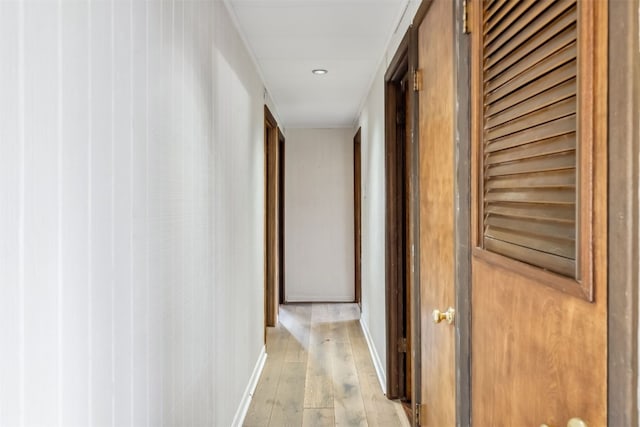 361 Lagoon Ln, Silverthorne, CO 80498 - hall featuring light wood finished floors, baseboards, and recessed lighting