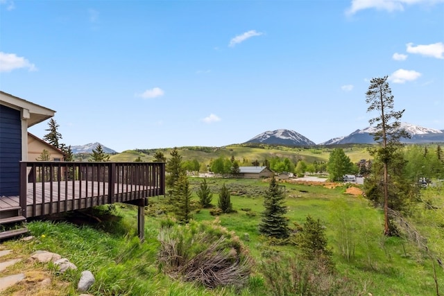 361 Lagoon Ln, Silverthorne, CO 80498 - view of yard with a deck with mountain view