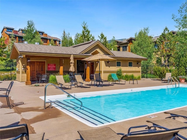 1532 Moraine Cir Unit 40, Steamboat Springs, CO 80487 - pool featuring fence and a patio