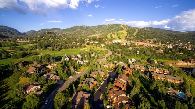 1532 Moraine Cir Unit 40, Steamboat Springs, CO 80487 - drone / aerial view with a residential view and a mountain view