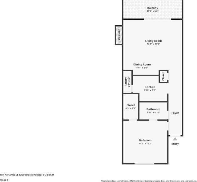 107 N Harris St Unit 209, Breckenridge, CO 80424 - floor plan