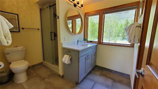 620 Tennis Club Rd Unit 1337, Keystone, CO 80435 - full bathroom with vanity, a stall shower, and tile patterned flooring