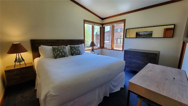 620 Tennis Club Rd Unit 1337, Keystone, CO 80435 - bedroom with vaulted ceiling and ornamental molding