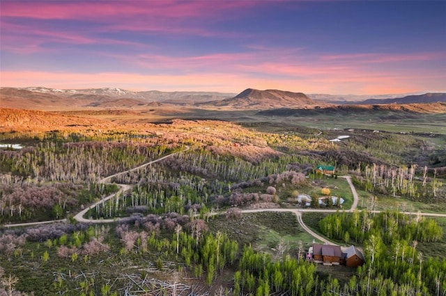 51193 Smith Creek Park Rd, Steamboat Springs, CO 80487 - aerial view at dusk of a mountain view