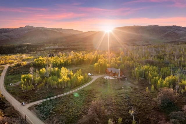51193 Smith Creek Park Rd, Steamboat Springs, CO 80487 - aerial view at dusk of a mountain view