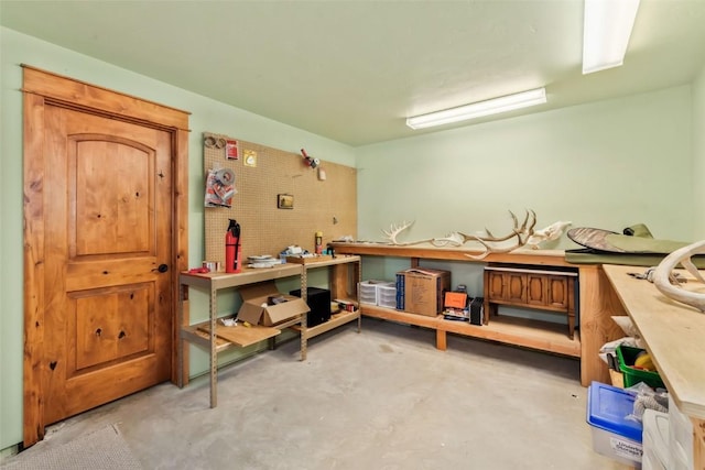 51193 Smith Creek Park Rd, Steamboat Springs, CO 80487 - misc room with a workshop area and concrete floors