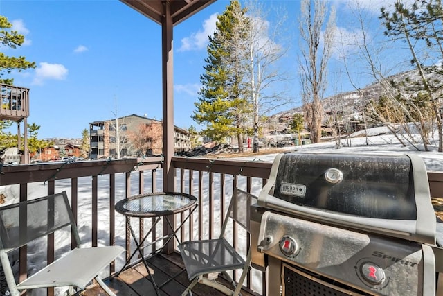 balcony with area for grilling