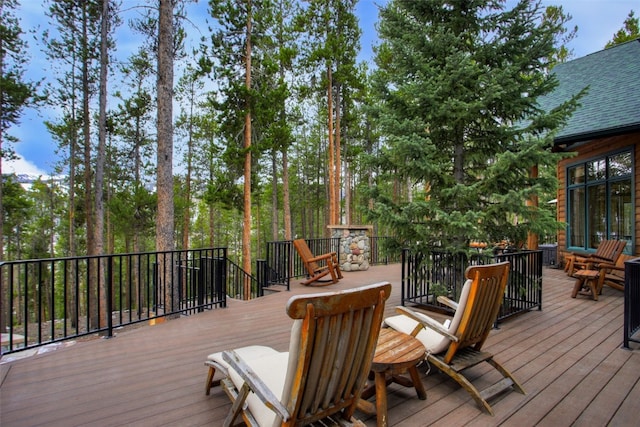 view of wooden terrace