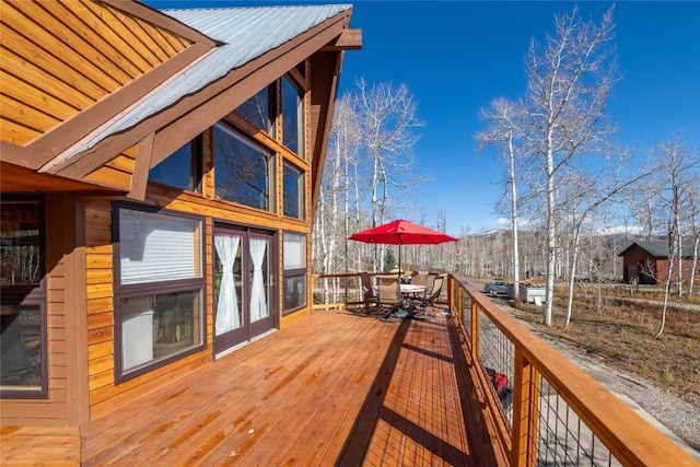 26635 Neptune Pl, Clark, CO 80428 - deck with outdoor dining space