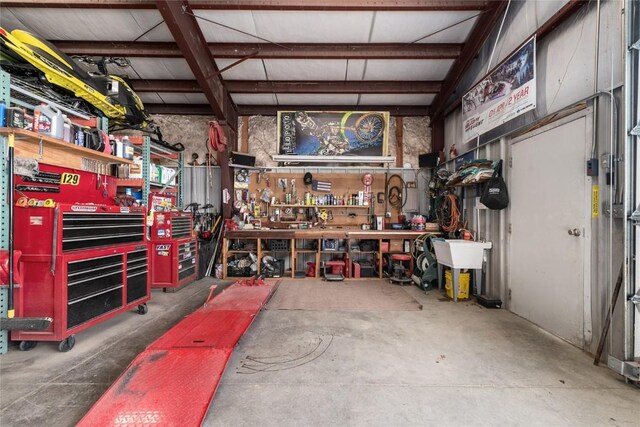 26635 Neptune Pl, Clark, CO 80428 - garage with a workshop area