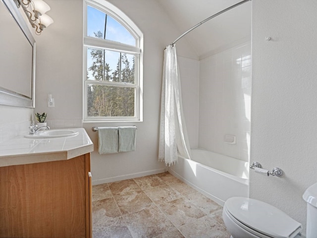 234 Peterson Dr, Alma, CO 80440 - bathroom with vanity and shower / tub combo with curtain