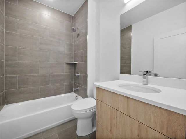 740 Blue River Pkwy Unit A21, Silverthorne, CO 80498 - full bathroom with toilet, vanity, tile patterned floors, and  shower combination