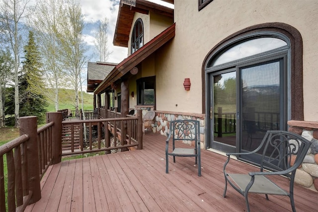 31695 Aspen Ridge Rd, Steamboat Springs, CO 80487 - view of wooden deck