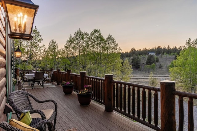 1996 Al Gulch Rd, Jefferson, CO 80456 - wooden deck featuring outdoor dining area