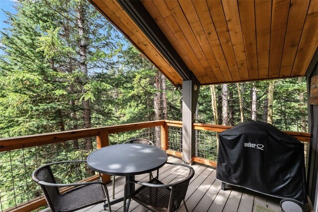 932 Peterson Dr, Alma, CO 80420 - deck featuring area for grilling and outdoor dining area