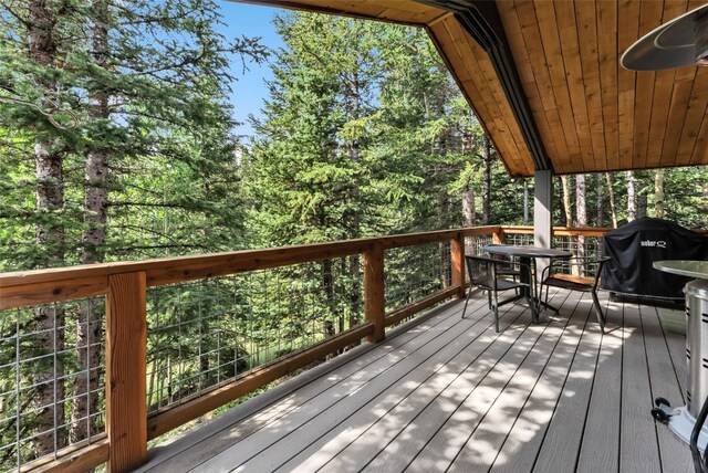 932 Peterson Dr, Alma, CO 80420 - deck with outdoor dining space and grilling area