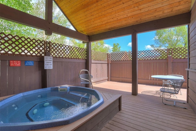 951 N Ten Mile Dr Unit C15, Frisco, CO 80443 - deck with an outdoor hot tub