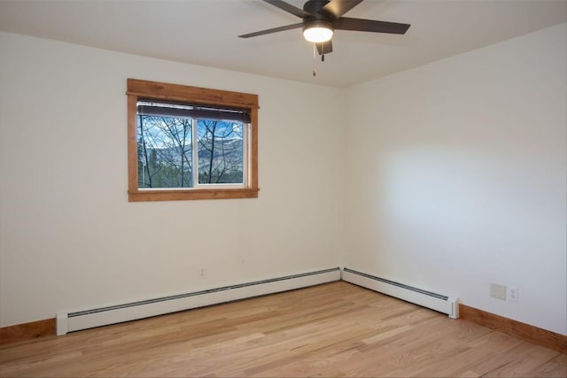 602 Ryan Gulch Rd Unit B, Silverthorne, CO 80498 - empty room with light wood finished floors, ceiling fan, and baseboards