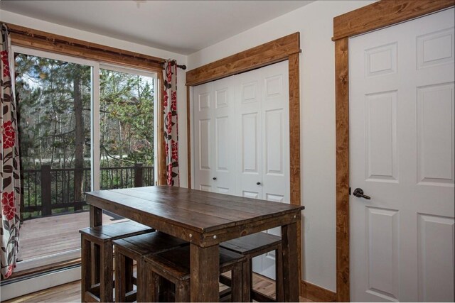 602 Ryan Gulch Rd Unit B, Silverthorne, CO 80498 - dining room with a baseboard radiator and baseboards