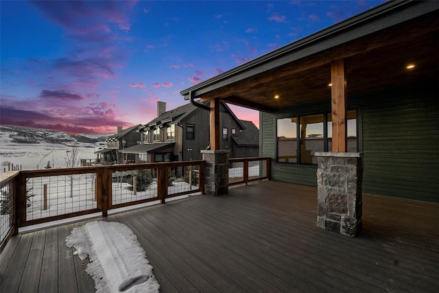 view of deck at dusk