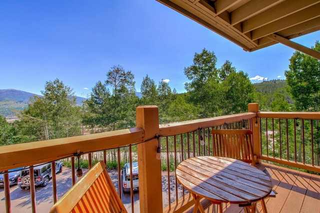 exterior space with a mountain view