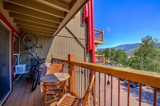 2442 Ryan Gulch Ct Unit 204, Silverthorne, CO 80498 - wooden terrace featuring a mountain view