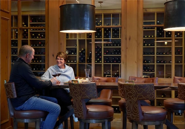 view of wine room