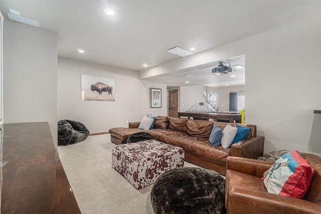 view of carpeted living room