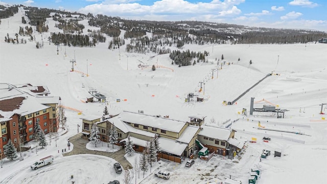 view of snowy aerial view