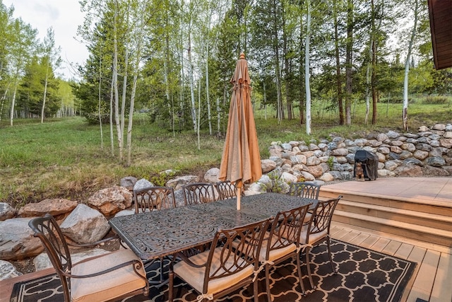 2655 Hunters Knob Rd, Silverthorne, CO 80498 - deck featuring outdoor dining space