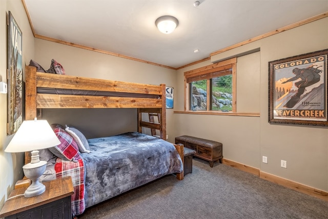 2655 Hunters Knob Rd, Silverthorne, CO 80498 - carpeted bedroom with baseboards and ornamental molding