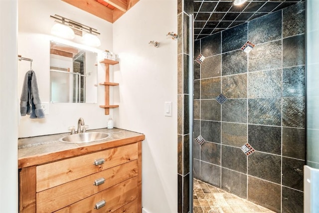 24 Maple St, Steamboat Springs, CO 80487 - bathroom featuring a stall shower and vanity