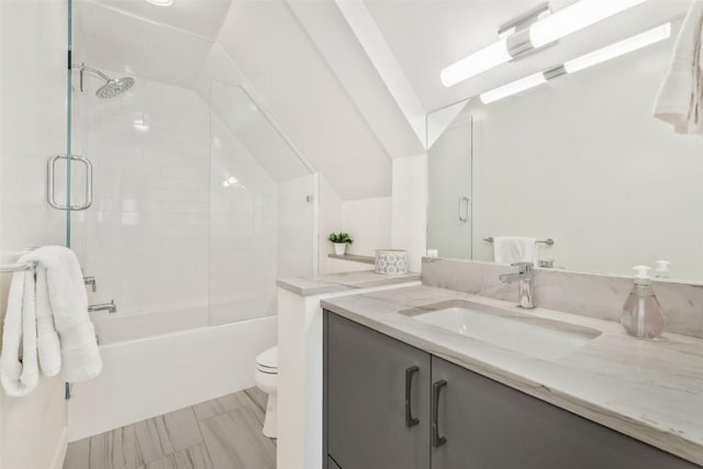 24 Maple St, Steamboat Springs, CO 80487 - bathroom with vanity, toilet, and shower / bath combination with glass door