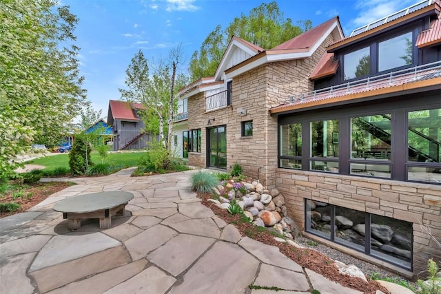 24 Maple St, Steamboat Springs, CO 80487 - view of patio / terrace featuring a balcony