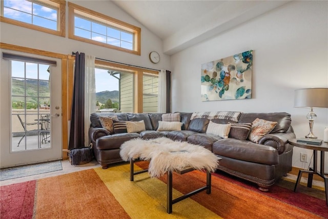 135 Main St Unit 202, Dillon, CO 80435 - living area with high vaulted ceiling
