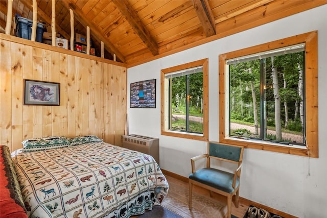 389 Routt Forest Loop, Craig, CO 81625 - bedroom featuring wood ceiling and wood walls